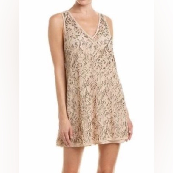 Free People / Shine On Bead Lace Mini Dress - Picture 2 of 6